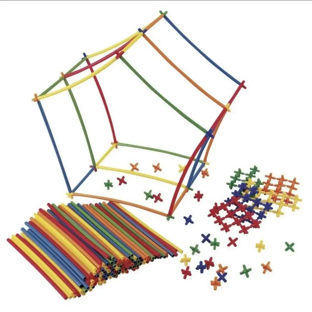 Roylco Straws & Connectors Building Set, 2 Sets, STEM Toy
